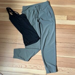 Bundle of 32 Degrees Olive Joggers and Black Tank Top